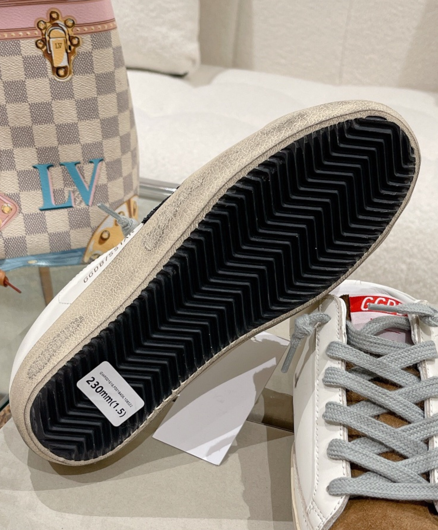Golden Goose Super-Star Mule Blue Glitter