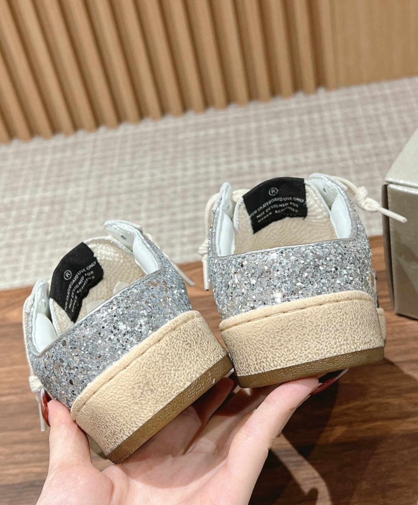 Golden Goose Sabot Glitter Ball Star