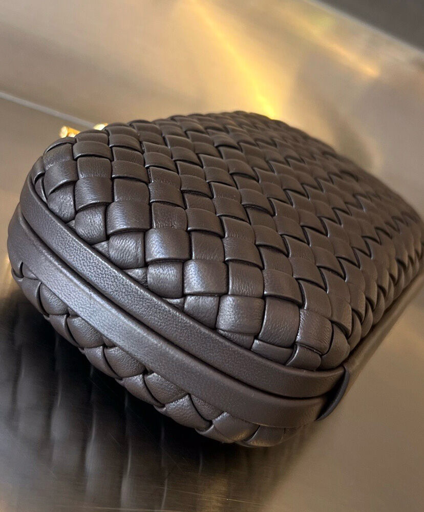 Knot Padded Intrecciato Leather Clutch