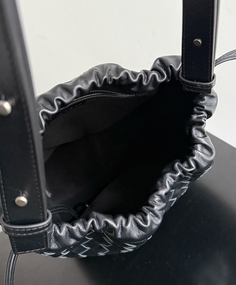 Bucket Intrecciato Biblioteca Leather Shoulder Bag