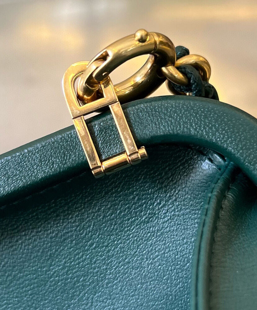 Chain Knot With Chain Intrecciato Leather Shoulder Bag
