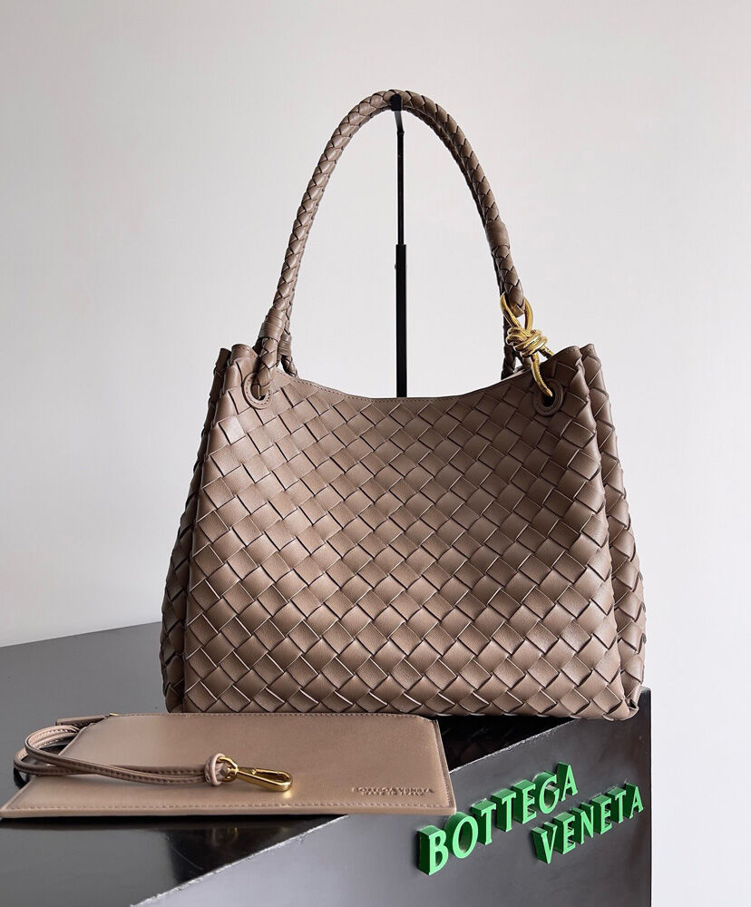 Parachute Large Intrecciato Leather Shoulder Bag