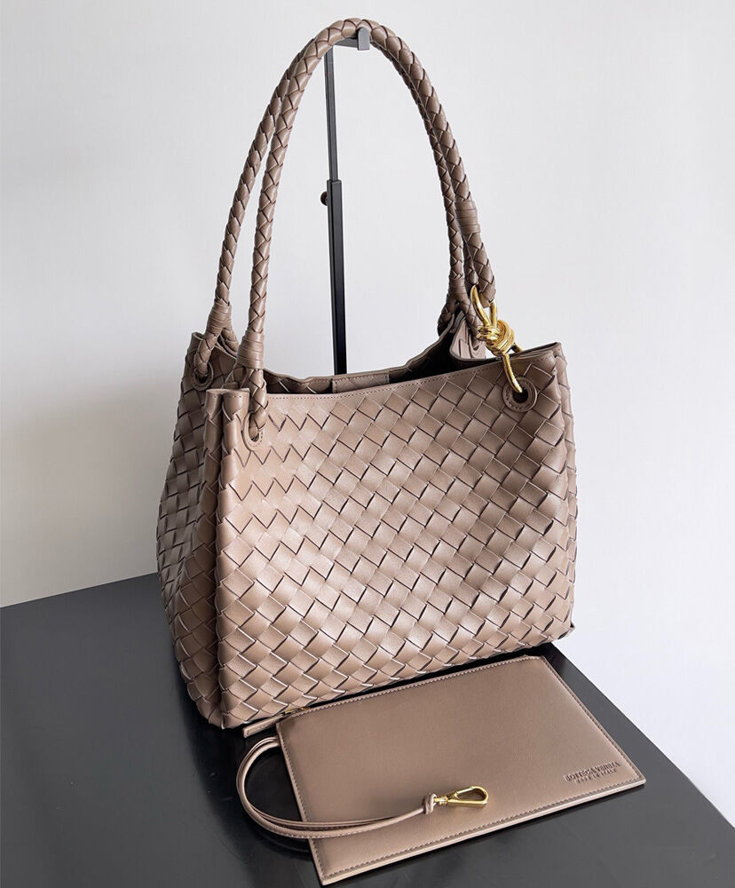 Parachute Large Intrecciato Leather Shoulder Bag