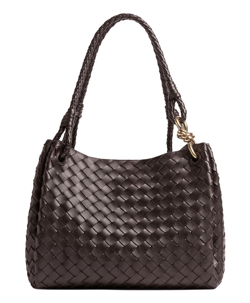 Parachute Large Intrecciato Leather Shoulder Bag