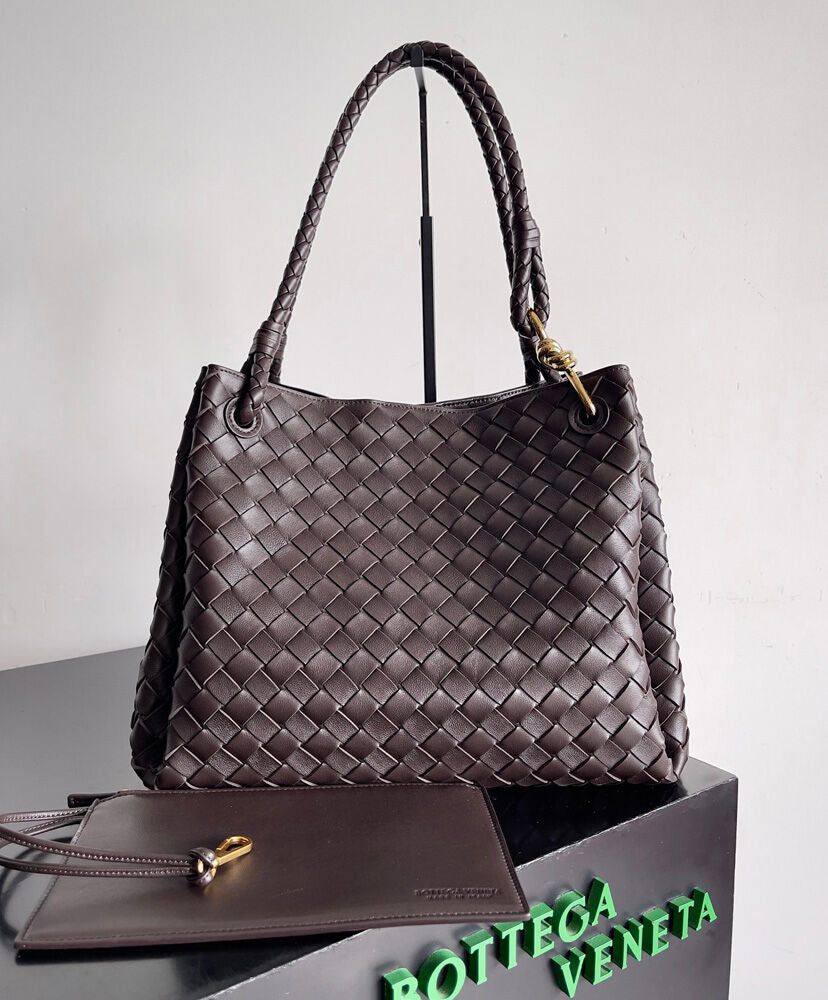 Parachute Large Intrecciato Leather Shoulder Bag