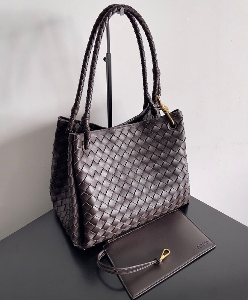 Parachute Large Intrecciato Leather Shoulder Bag