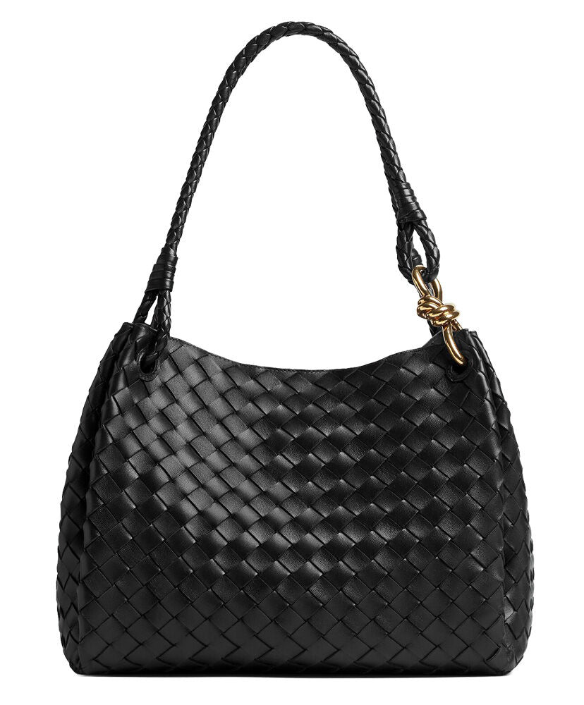 Parachute Large Intrecciato Leather Shoulder Bag