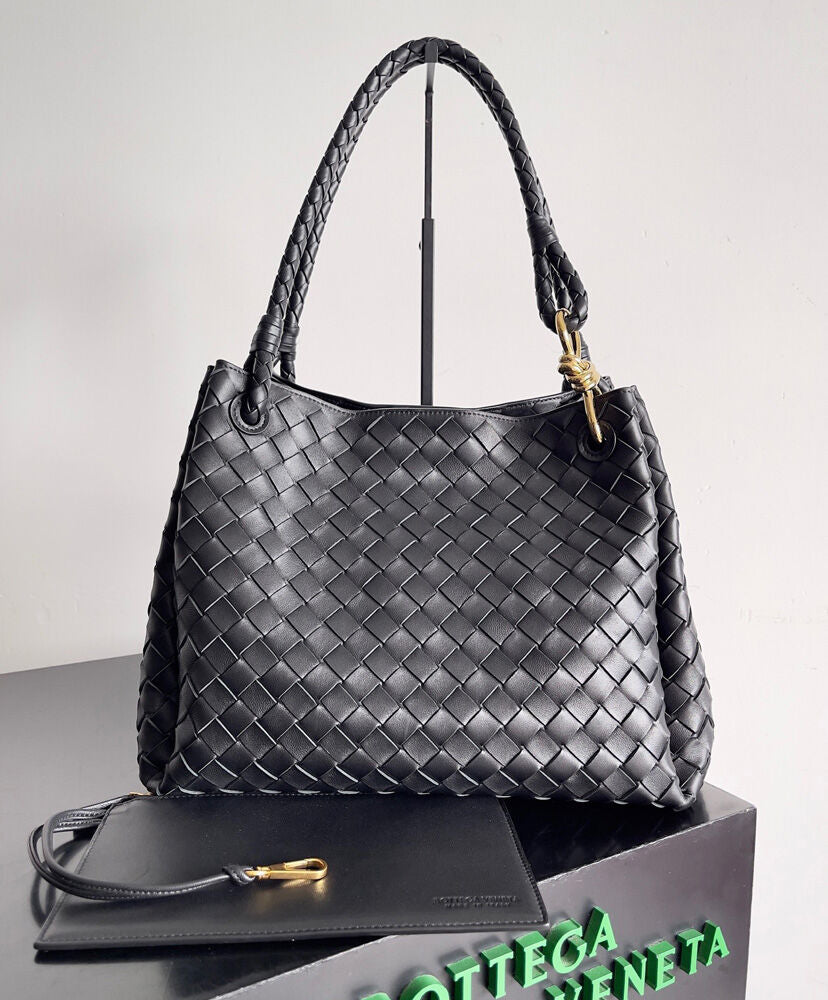 Parachute Large Intrecciato Leather Shoulder Bag