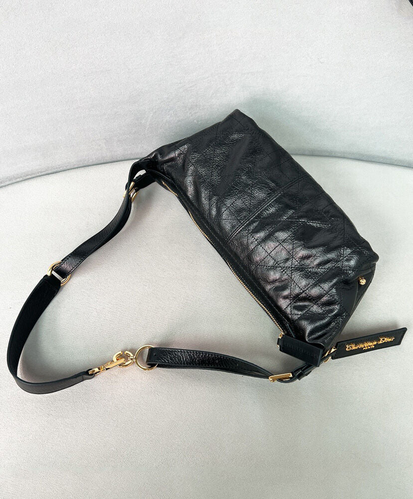Small D-Journey Bag in Shiny Goatskin