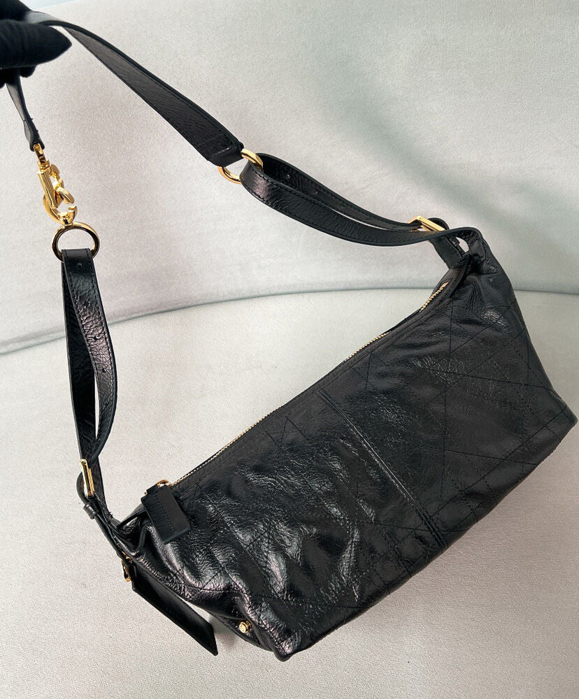 Small D-Journey Bag in Shiny Goatskin