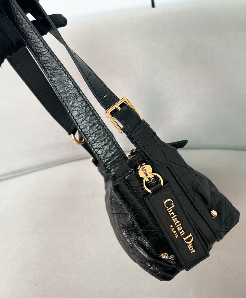 Small D-Journey Bag in Shiny Goatskin