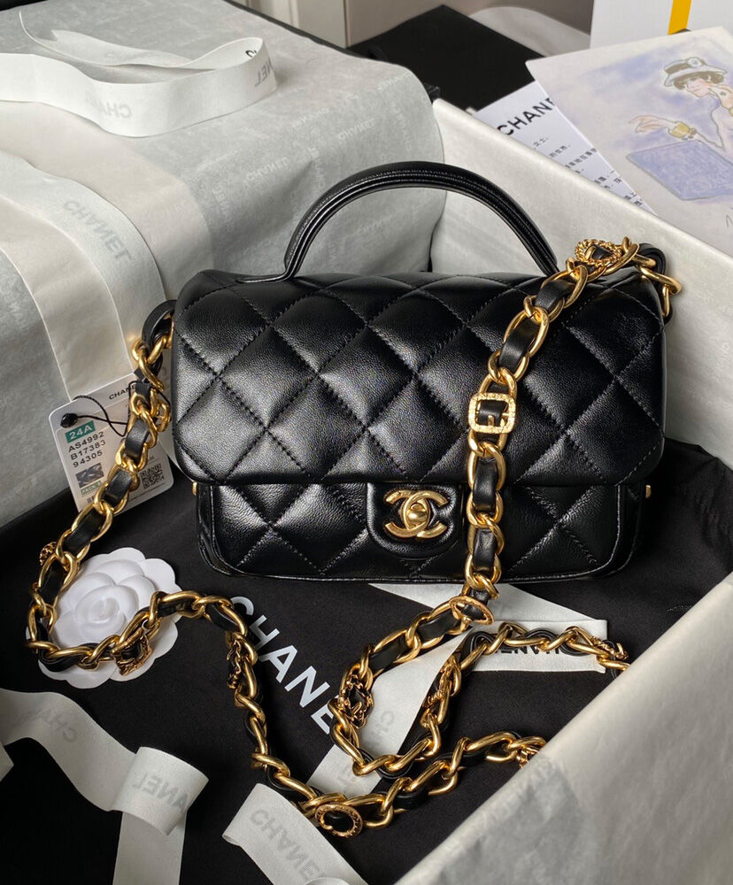 Mini Flap Bag With Top Handle