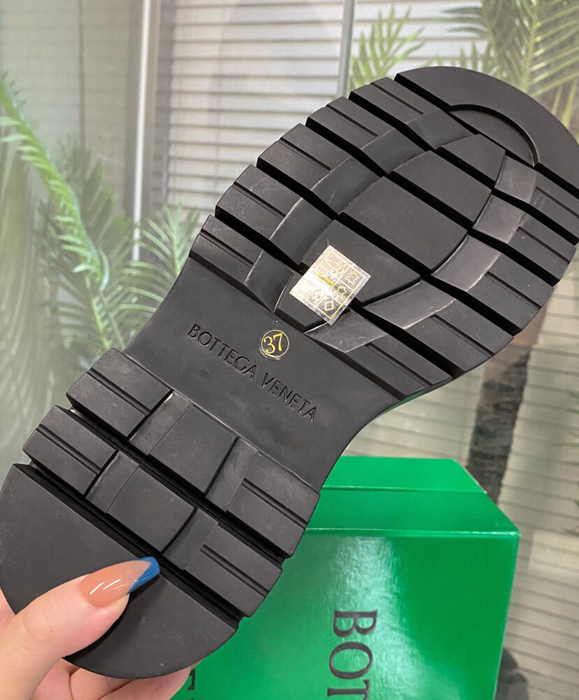 Tire Leather Ankle Boots
