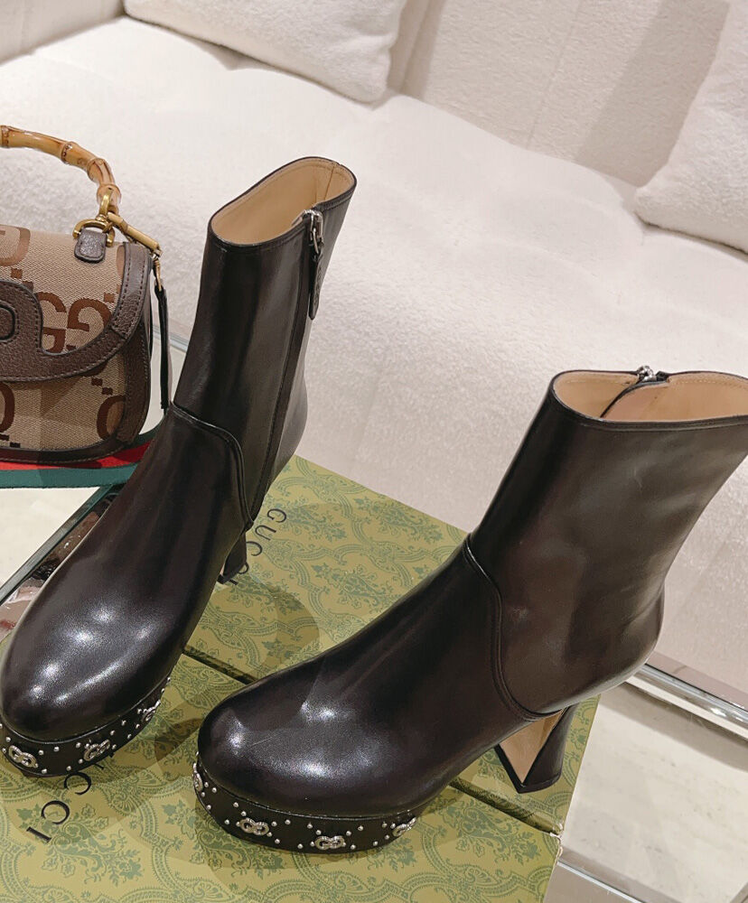 Women's Platform Boot With GG Studs
