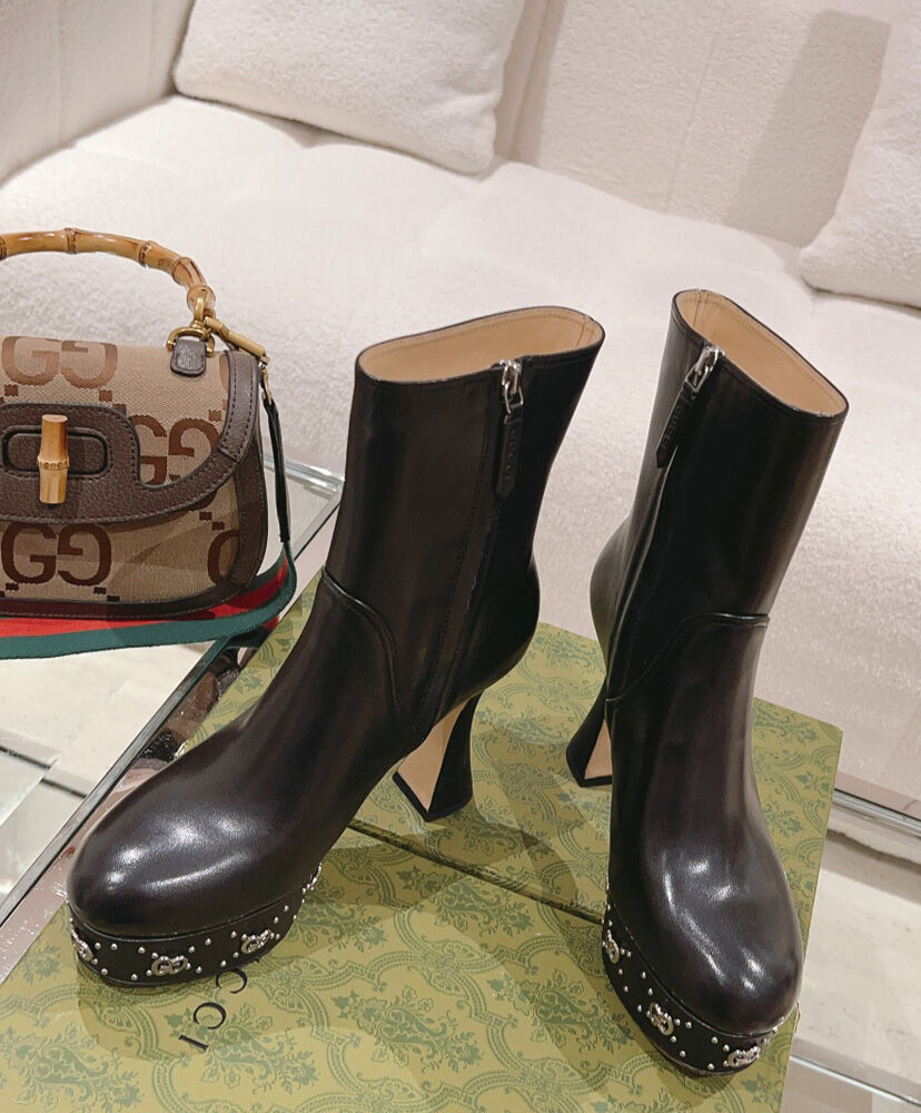 Women's Platform Boot With GG Studs