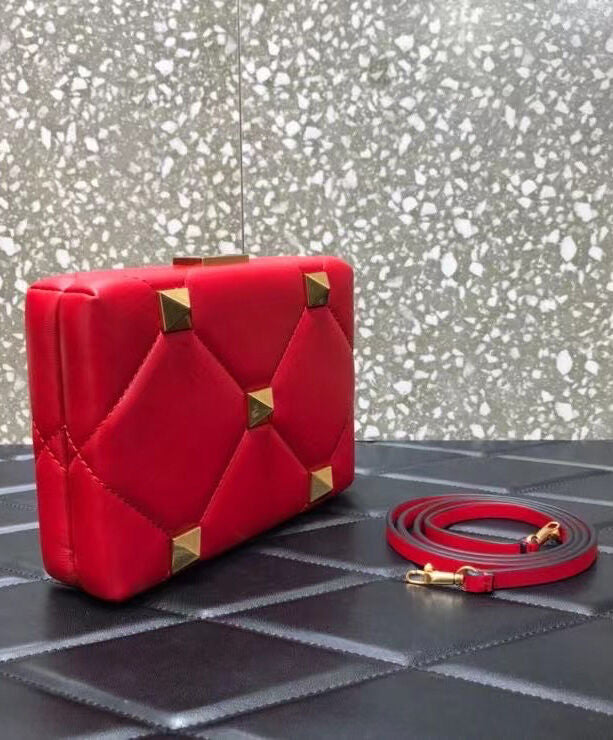Roman Stud Minaudiere Clutch Bag