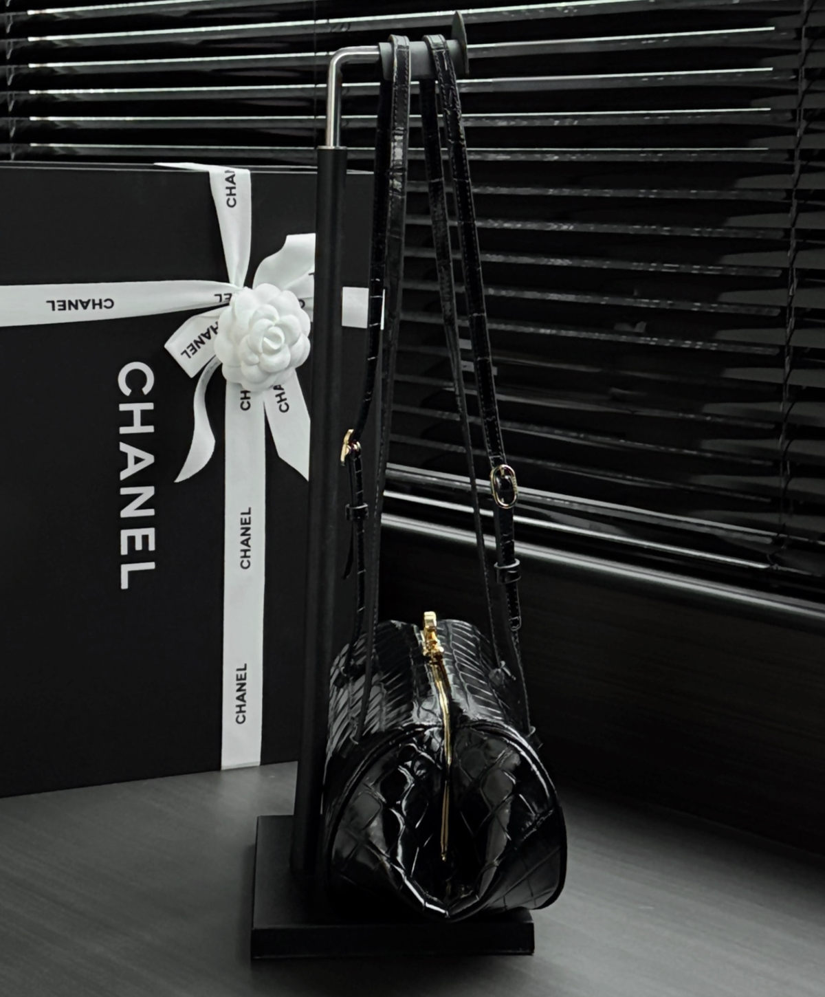 Clutch With Leather Strap