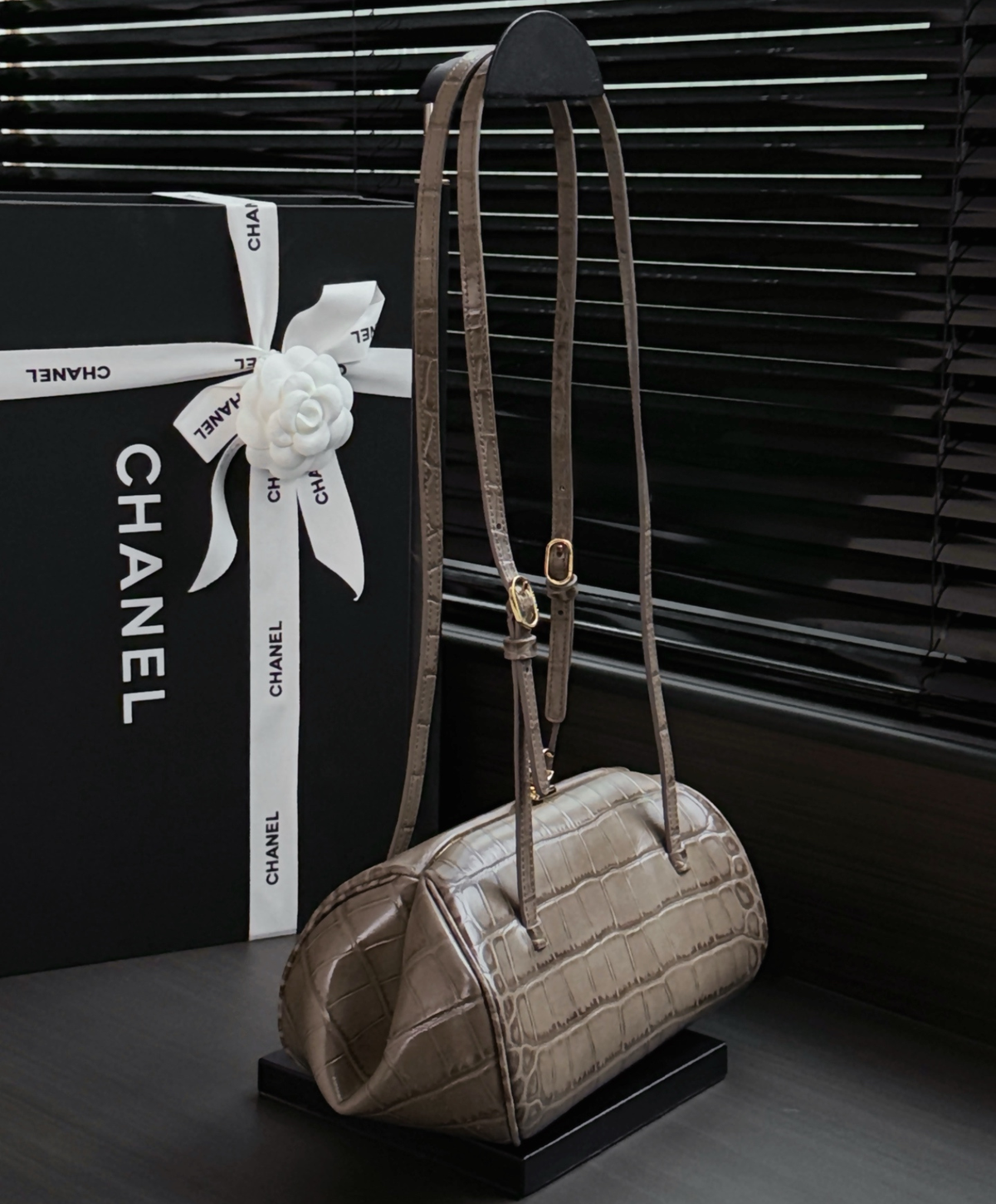 Clutch With Leather Strap
