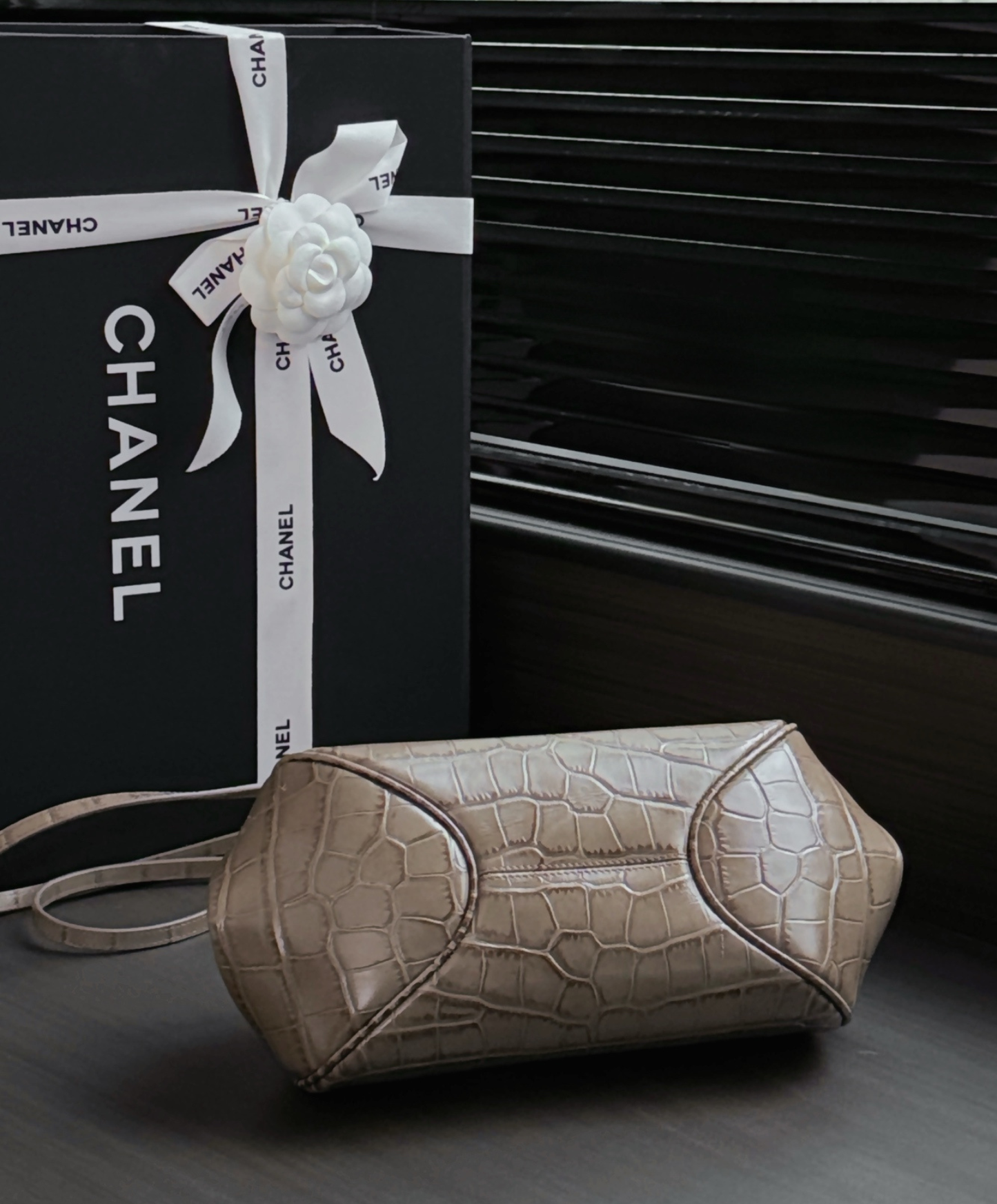 Clutch With Leather Strap