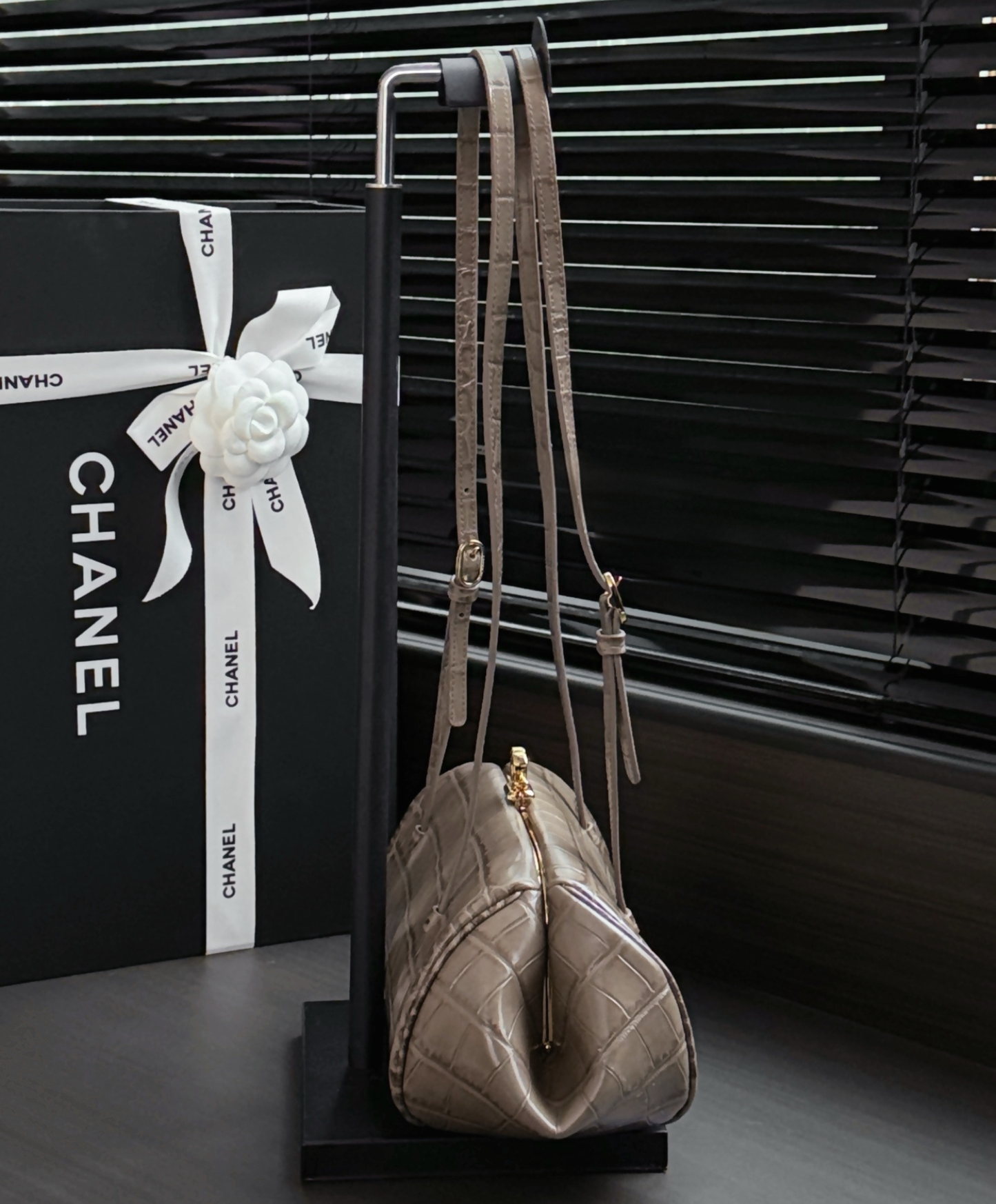 Clutch With Leather Strap