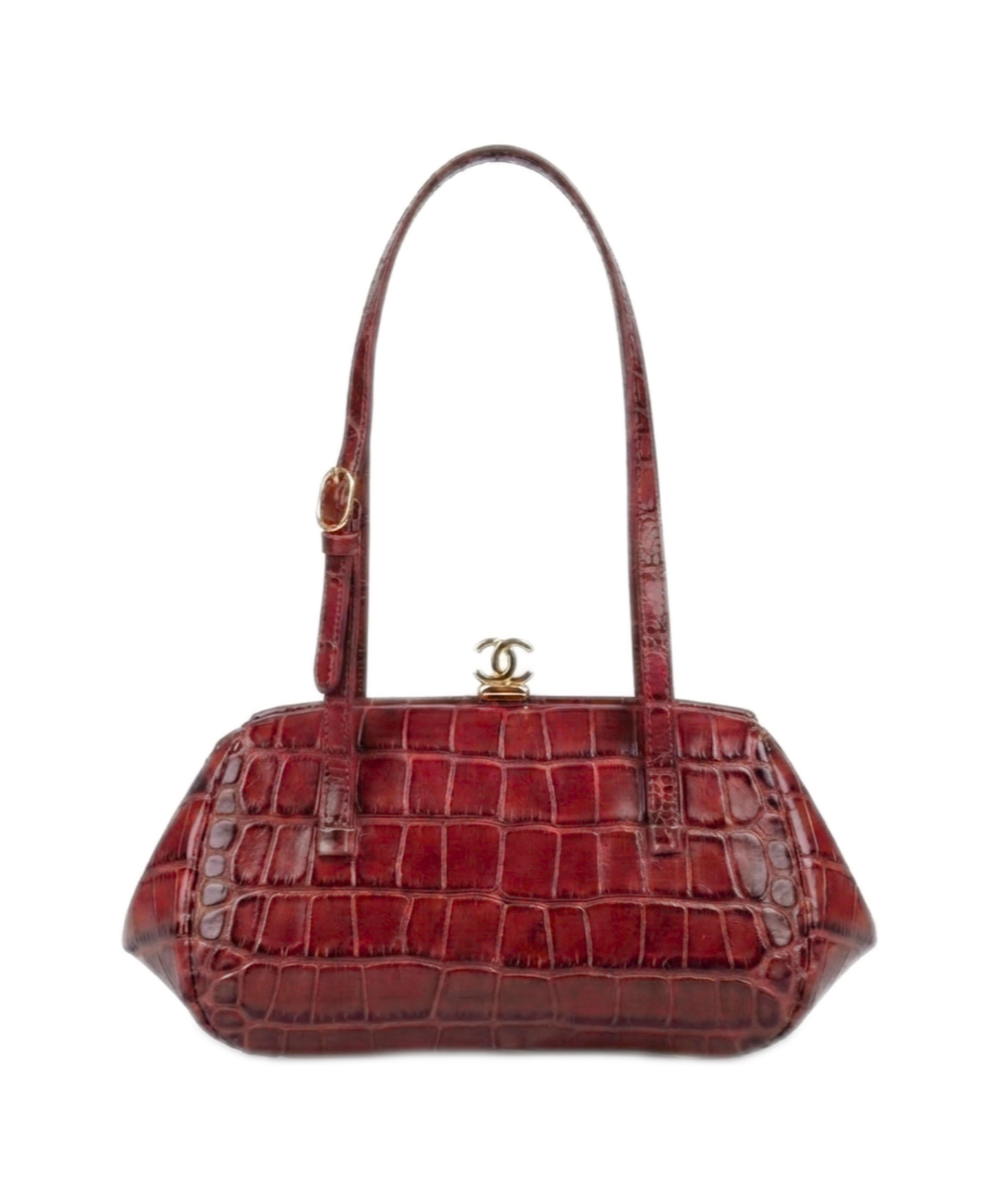 Clutch With Leather Strap