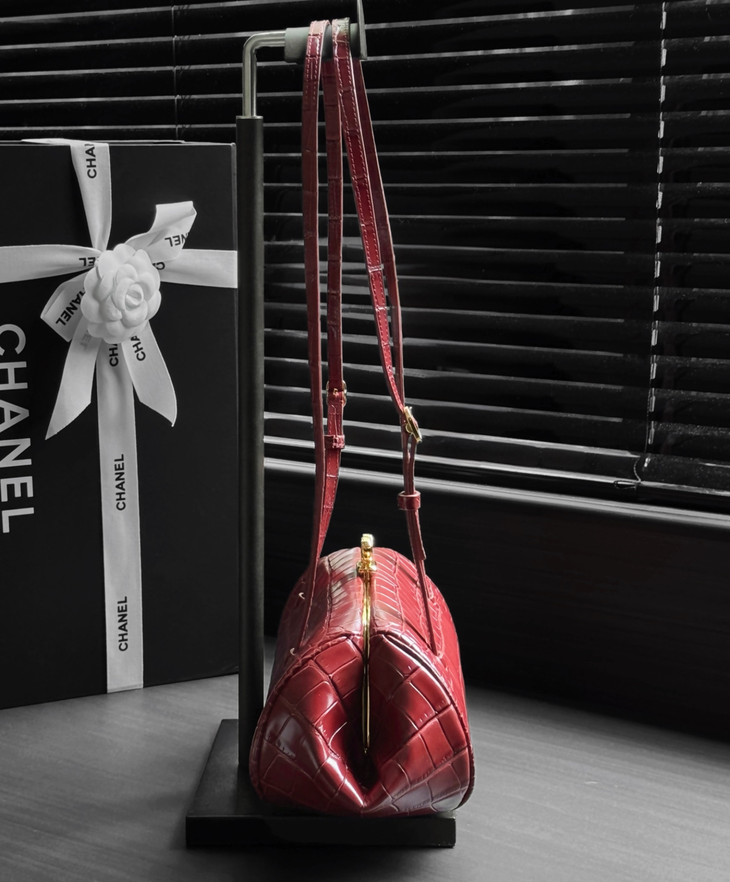 Clutch With Leather Strap