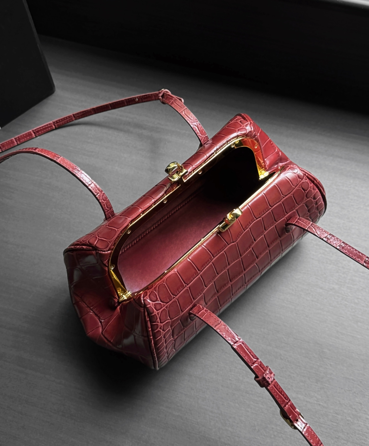 Clutch With Leather Strap