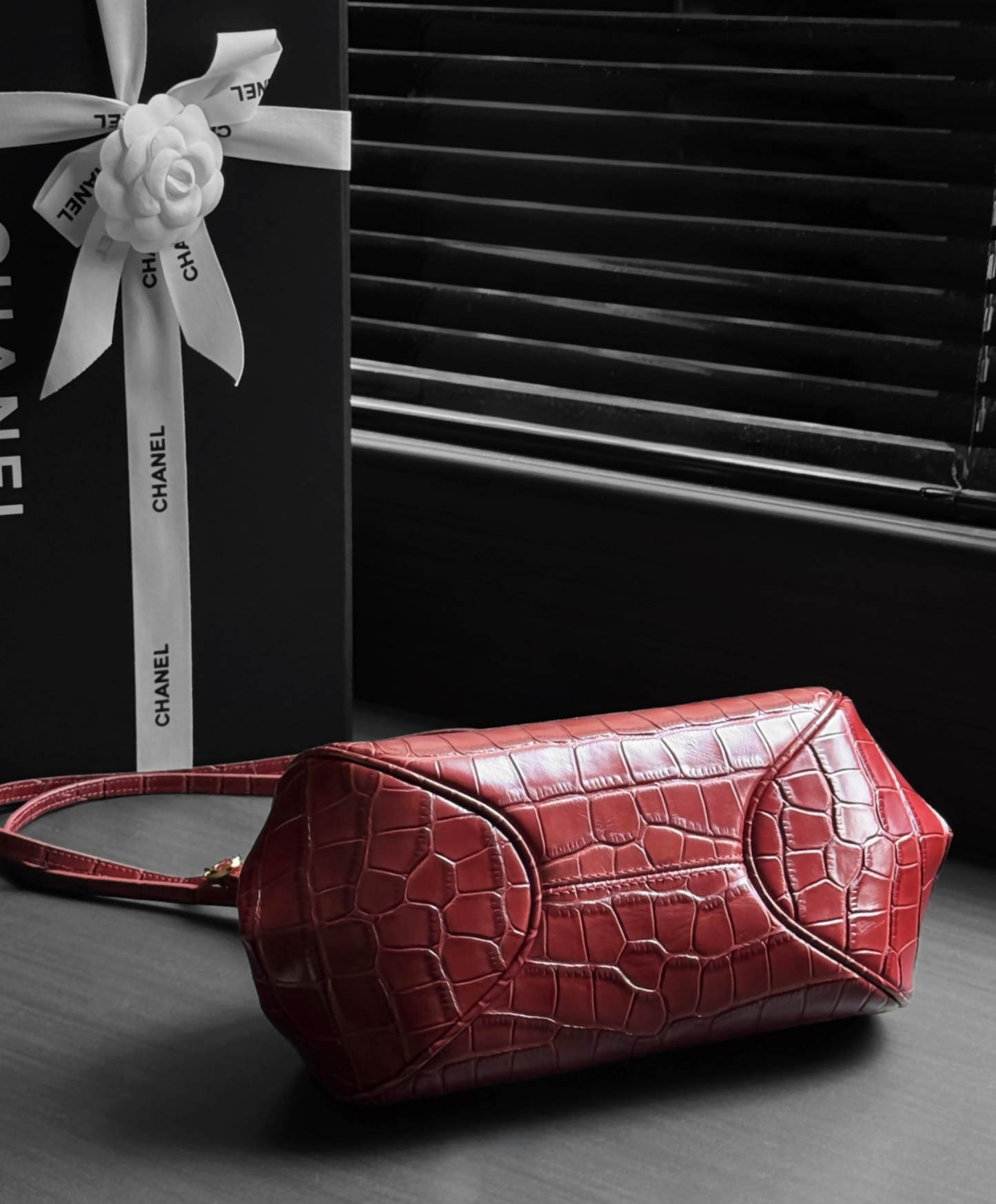 Clutch With Leather Strap