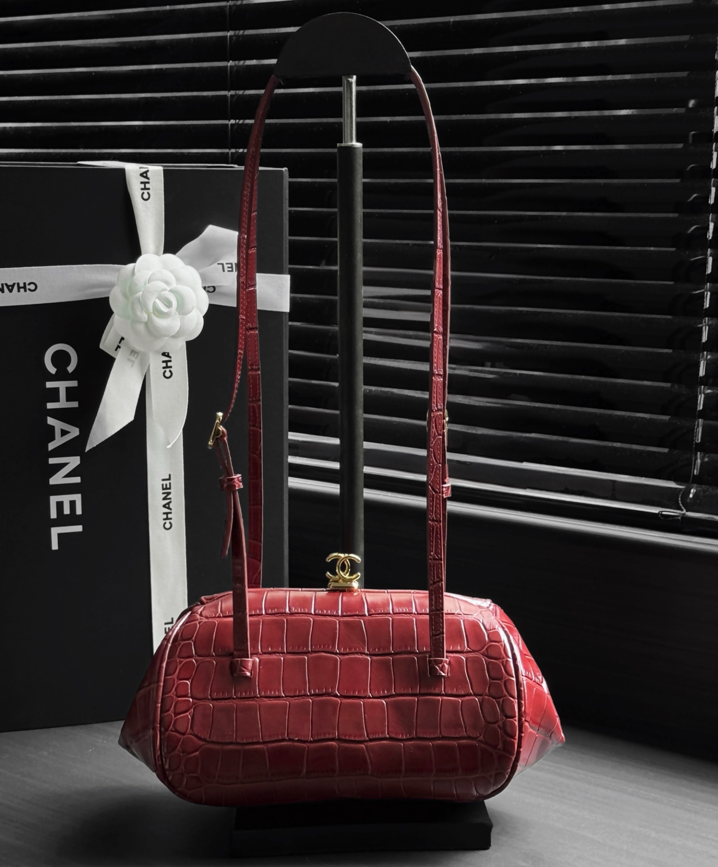 Clutch With Leather Strap