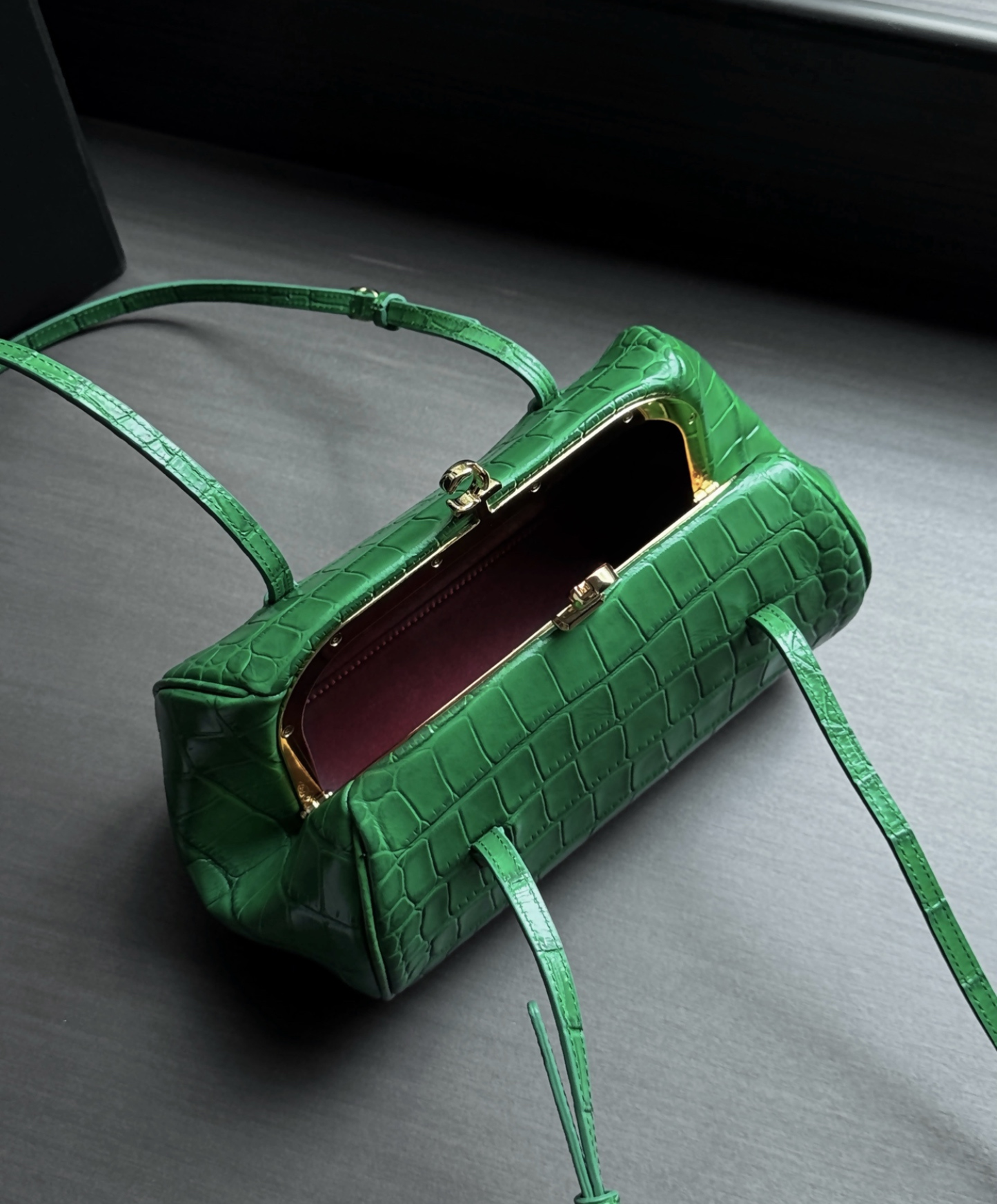 Clutch With Leather Strap