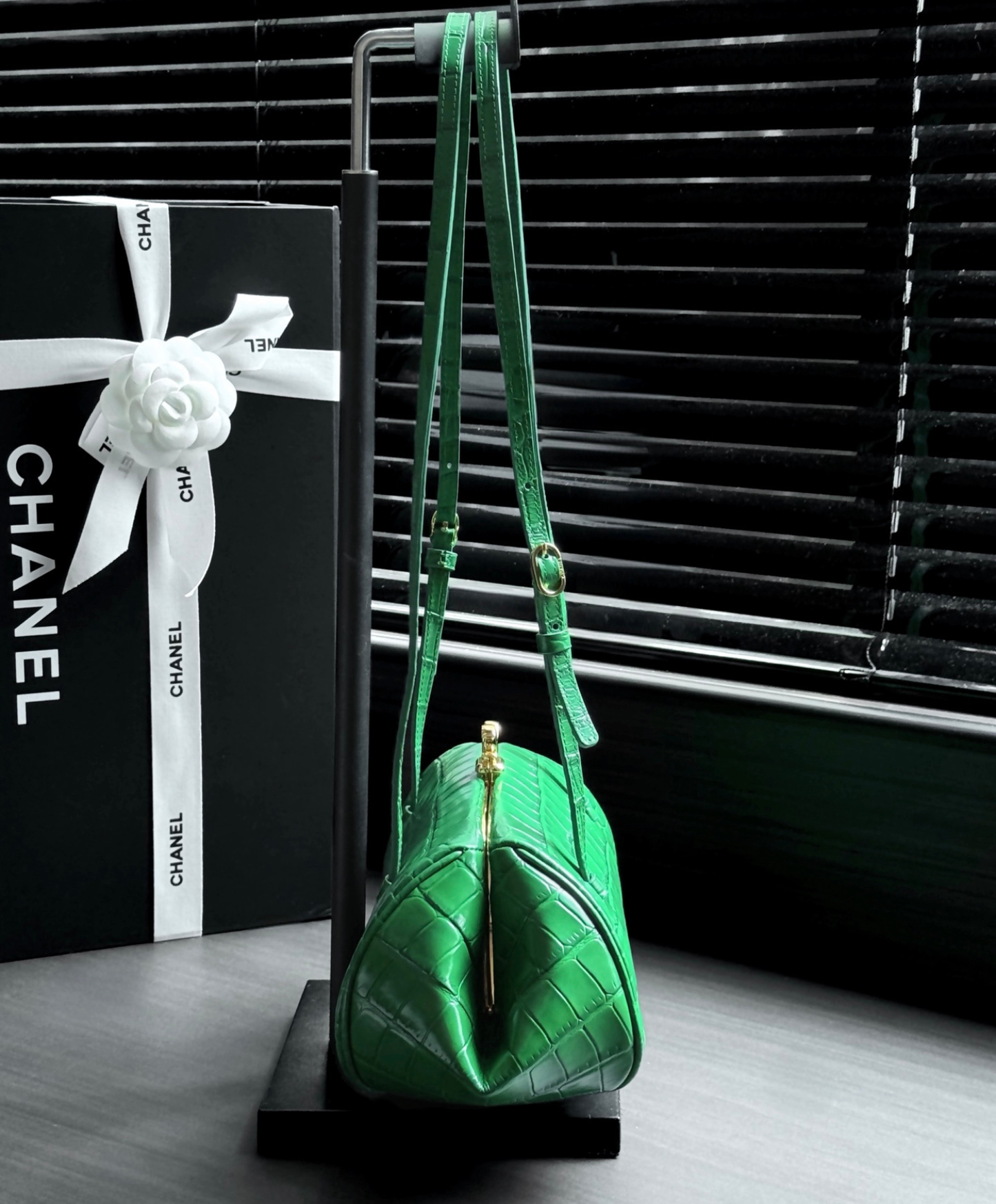 Clutch With Leather Strap