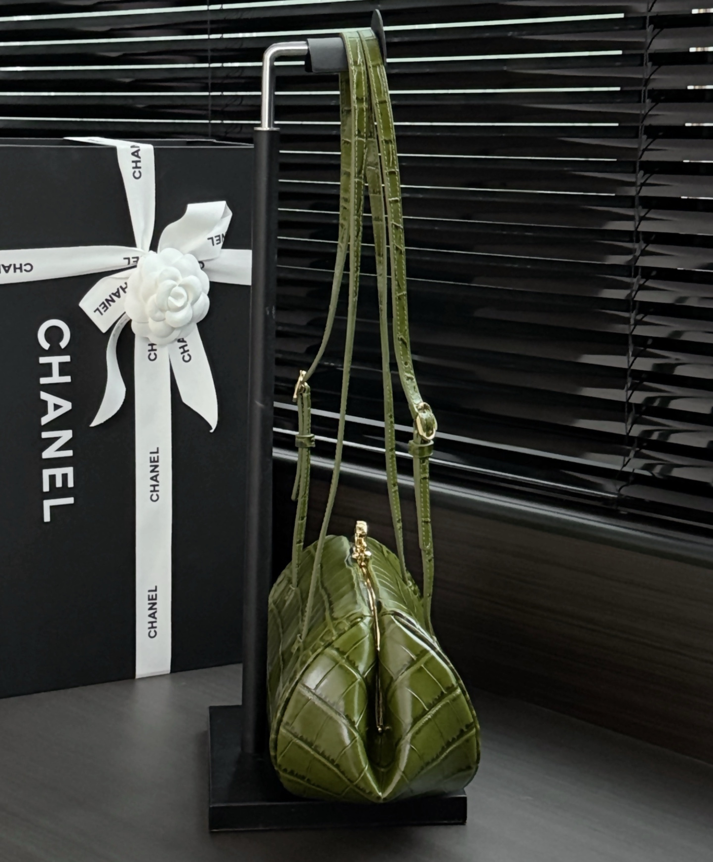 Clutch With Leather Strap