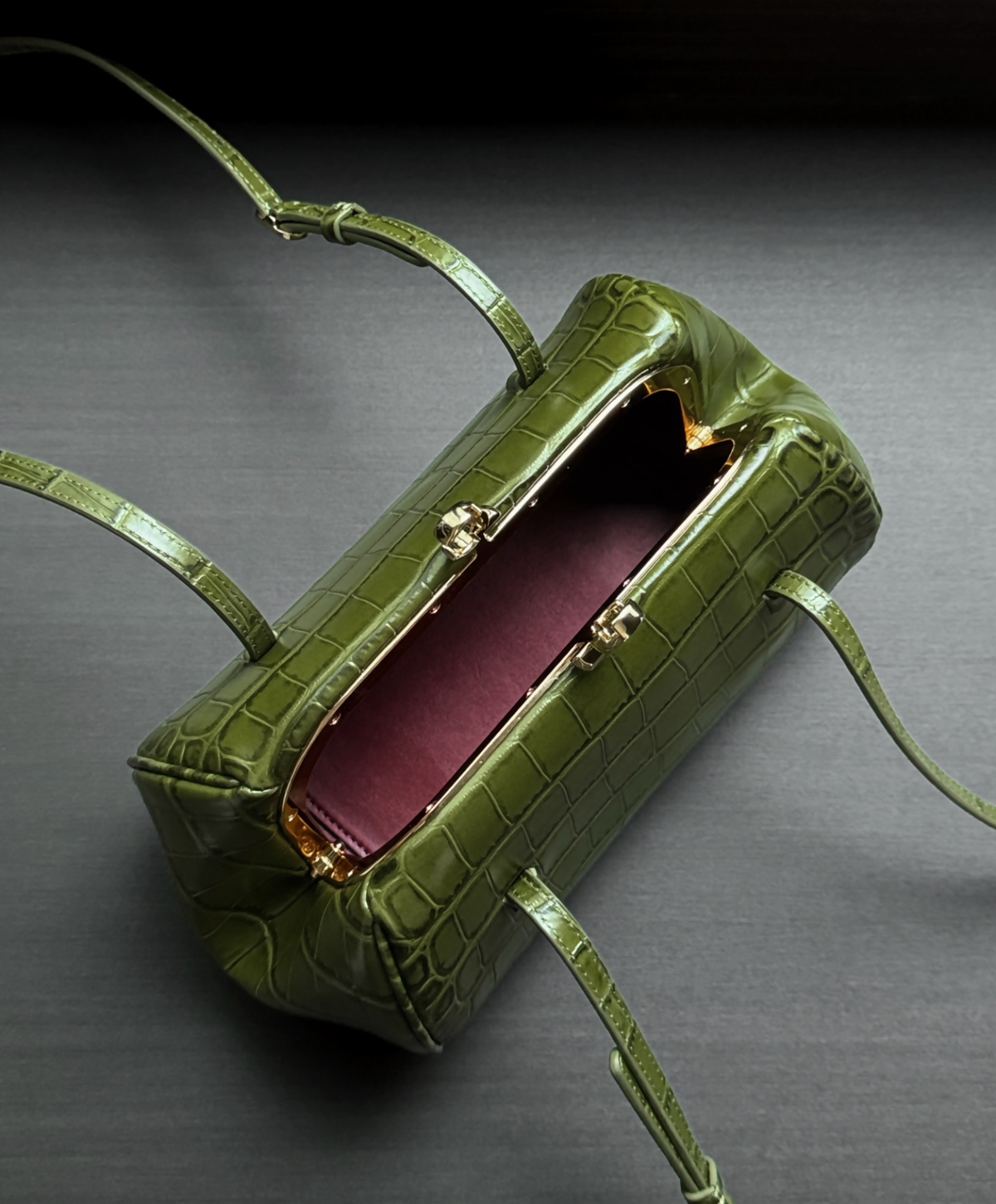Clutch With Leather Strap