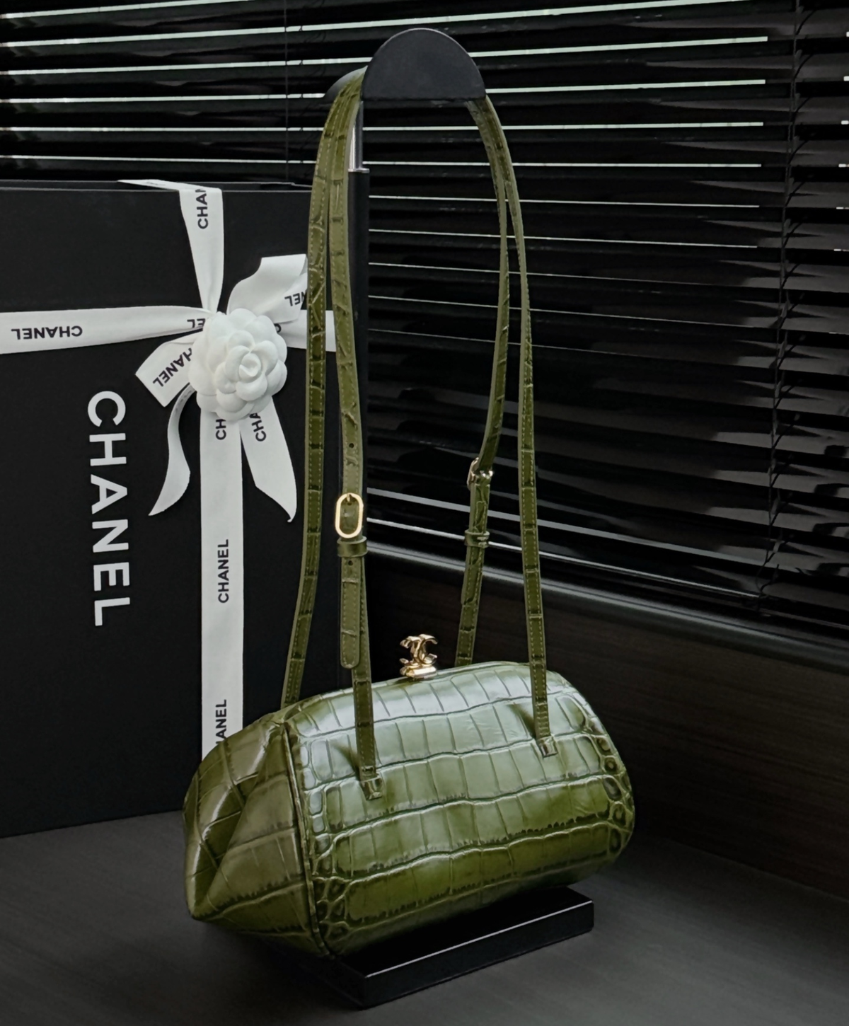 Clutch With Leather Strap