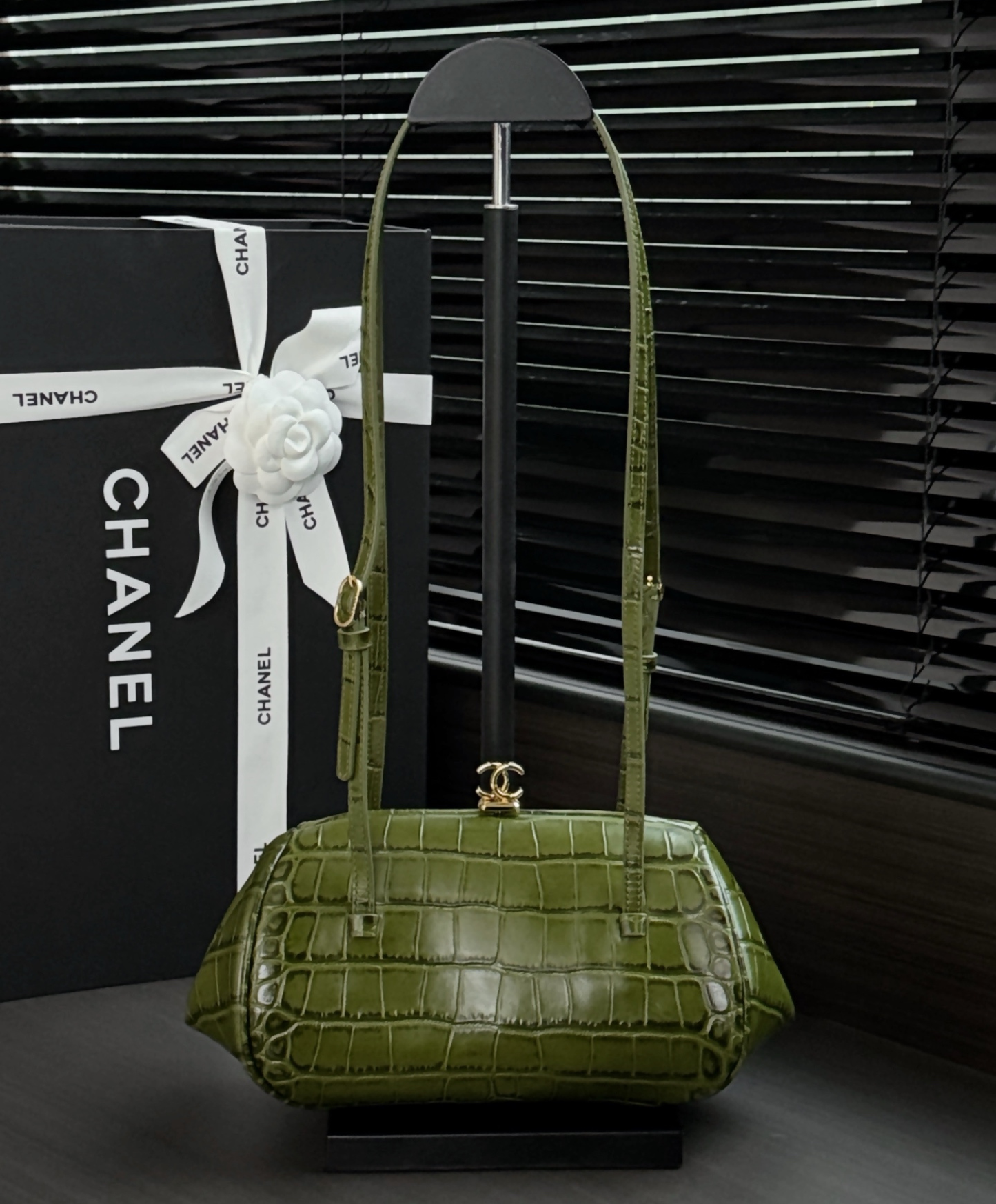 Clutch With Leather Strap