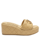 Quilted Leather Wedge Sandal