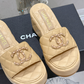 Quilted Leather Wedge Sandal