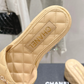 Quilted Leather Wedge Sandal