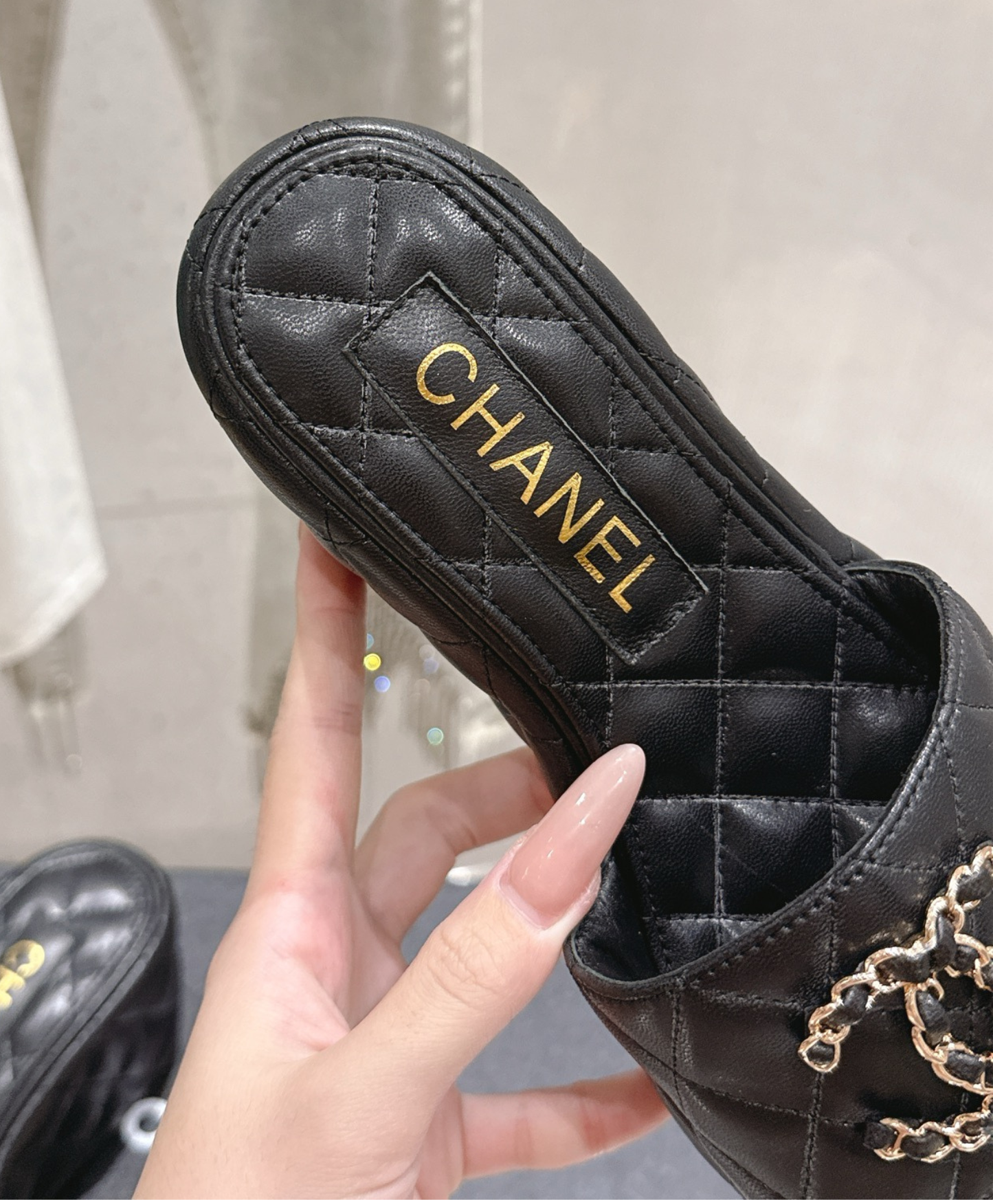 Quilted Leather Wedge Sandal