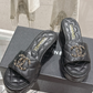 Quilted Leather Wedge Sandal