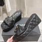 Quilted Leather Wedge Sandal