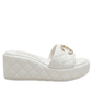 Quilted Leather Wedge Sandal