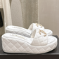 Quilted Leather Wedge Sandal