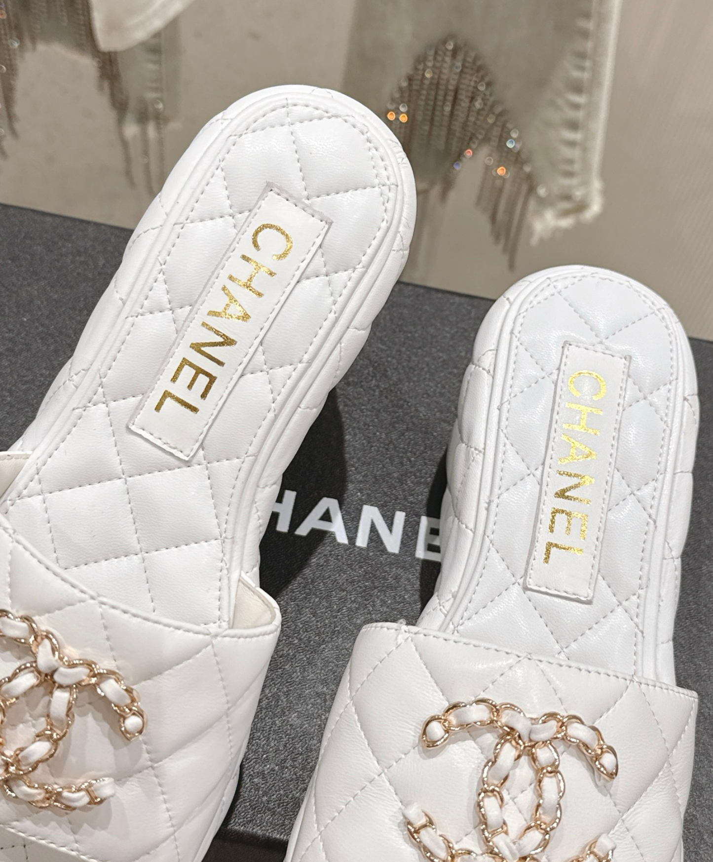 Quilted Leather Wedge Sandal