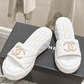 Quilted Leather Wedge Sandal