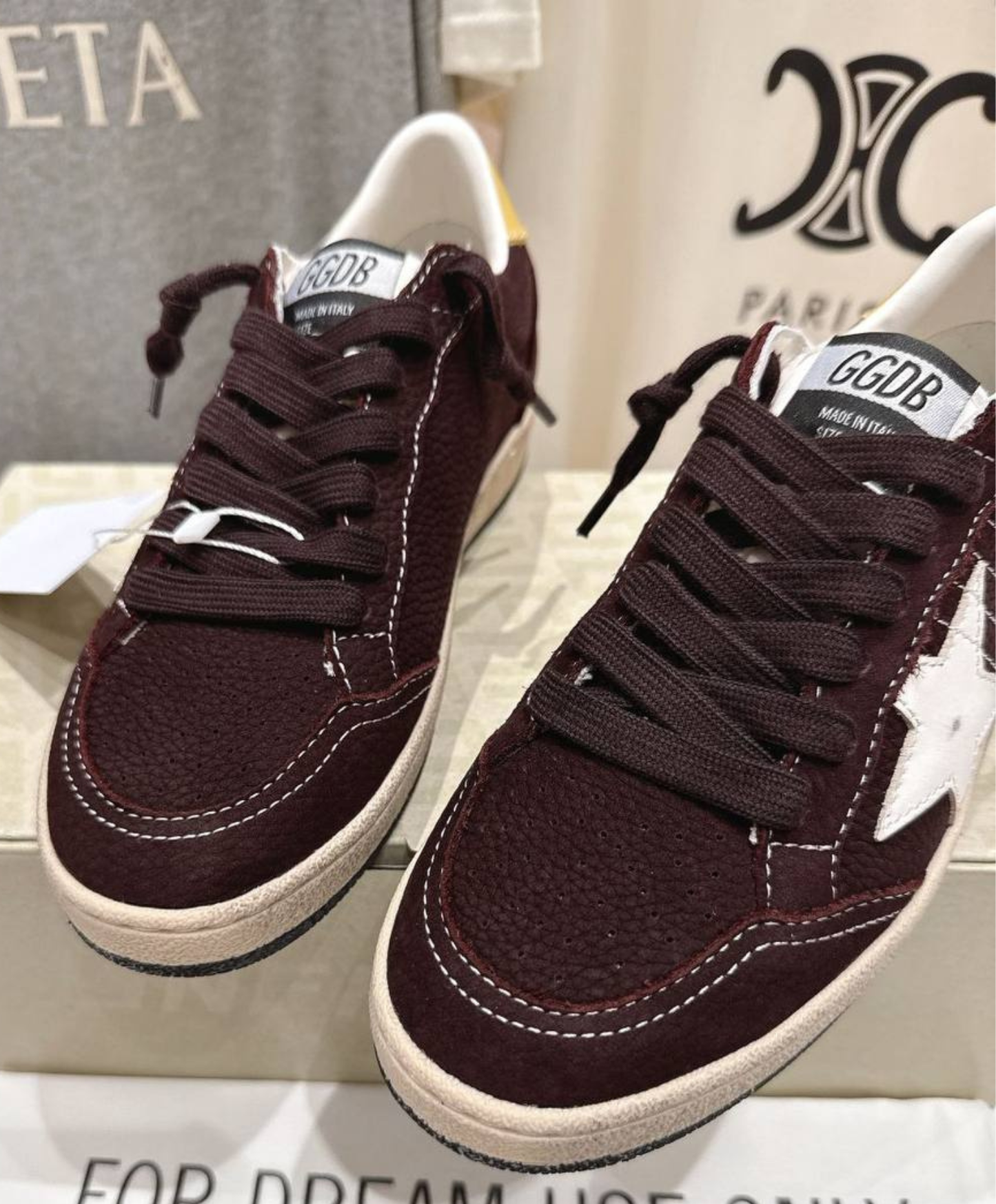 Golden Goose Ball Star Chocolate Suede
