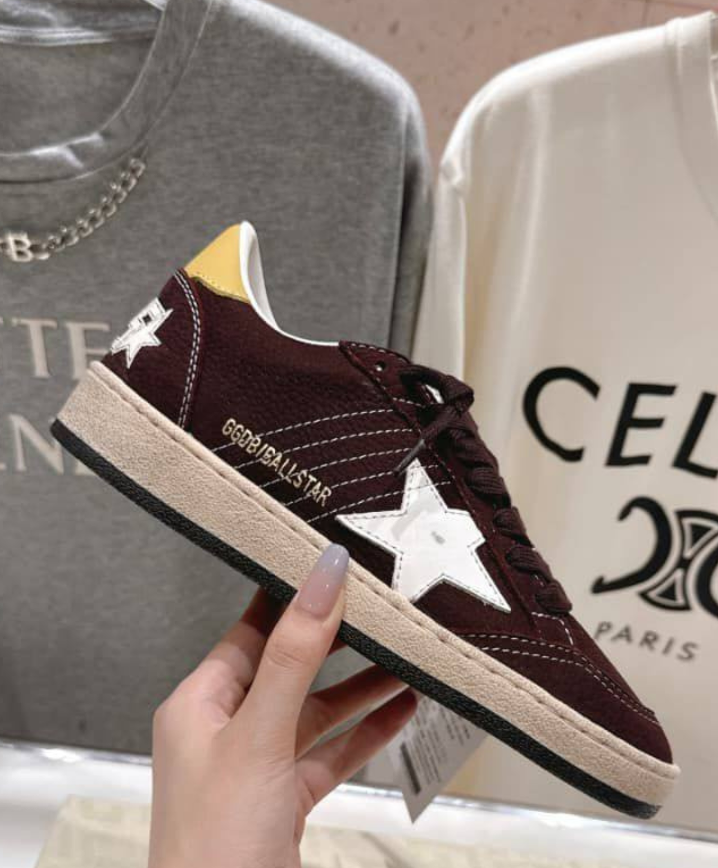Golden Goose Ball Star Chocolate Suede