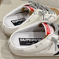 Golden Goose Super-Star Mule Blue Glitter