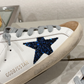 Golden Goose Super-Star Mule Blue Glitter