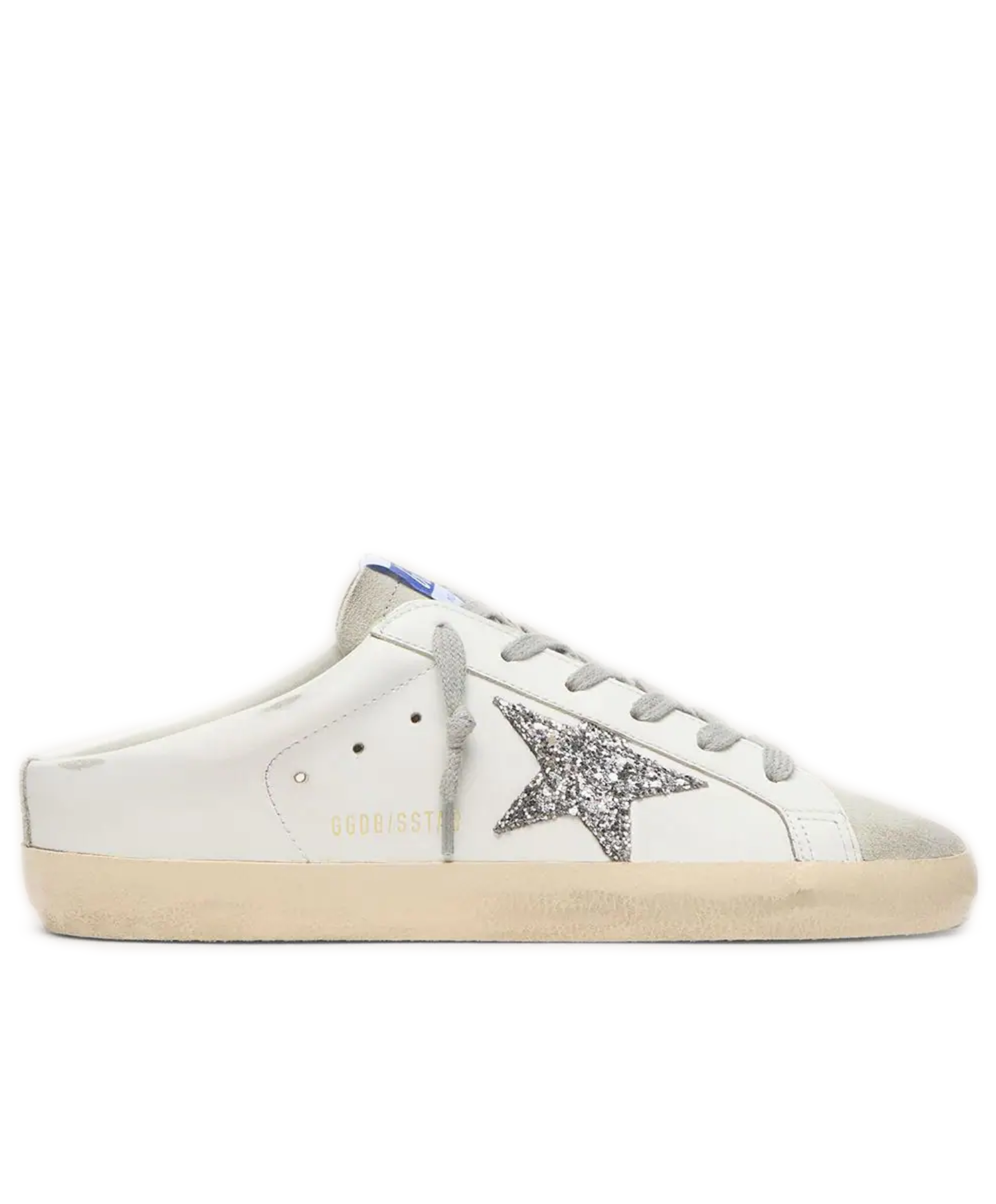 Golden Goose Super-Star Mule Silver Glitter